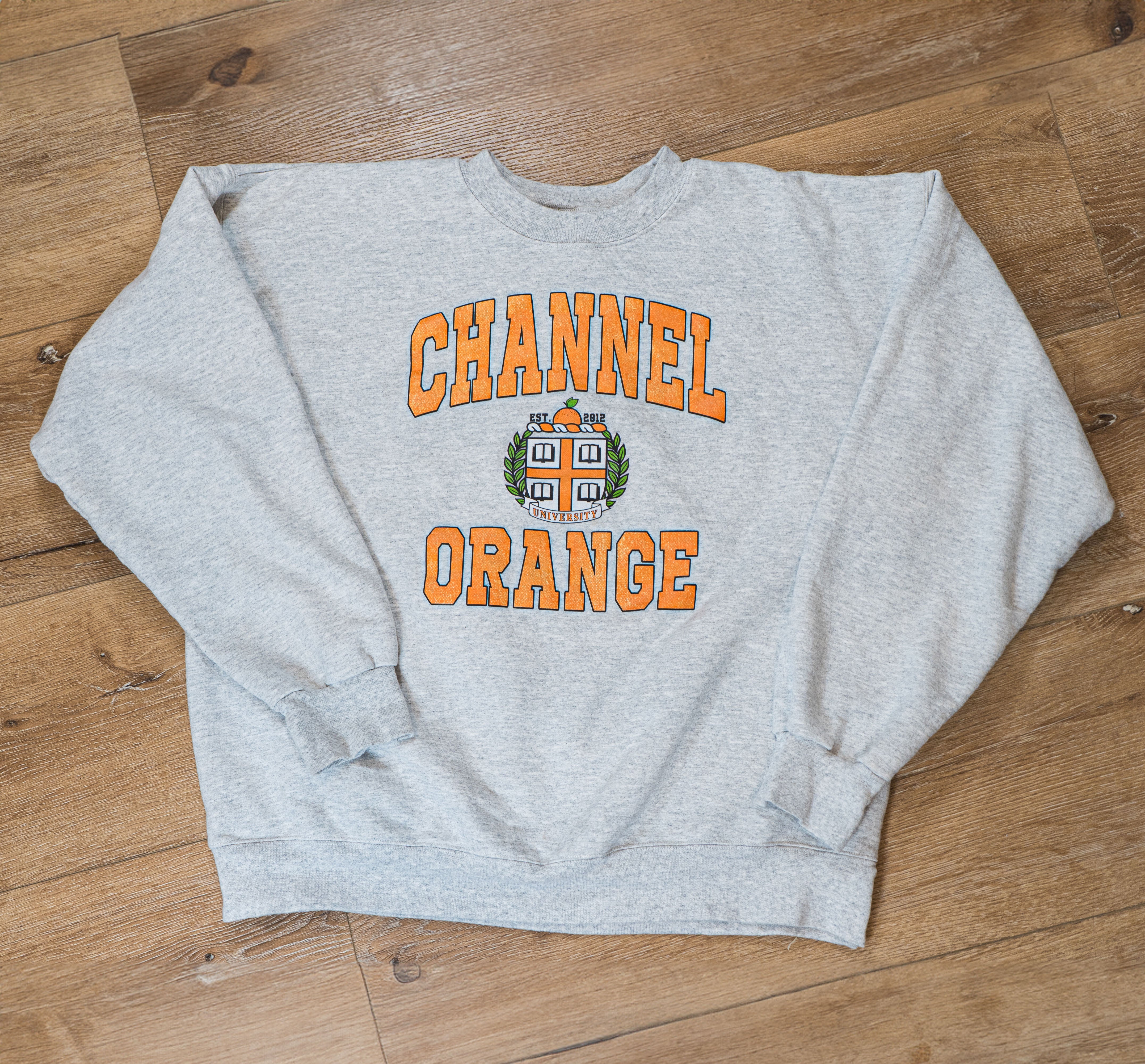 Tofu Media Channel Orange University Sweatshirt Small Ash